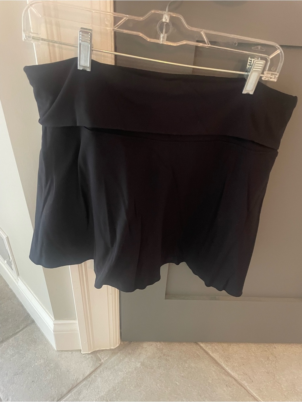 Year of Ours Black Skort with Foldover Waist